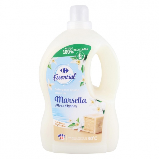 soporte estómago Bienes diversos Detergente líquido jabón de marsella y flor de azahar Carrefour 75 lavados.  | Carrefour Supermercado compra online