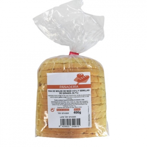 Pan de molde de maíz y semillas de girasol 400 g