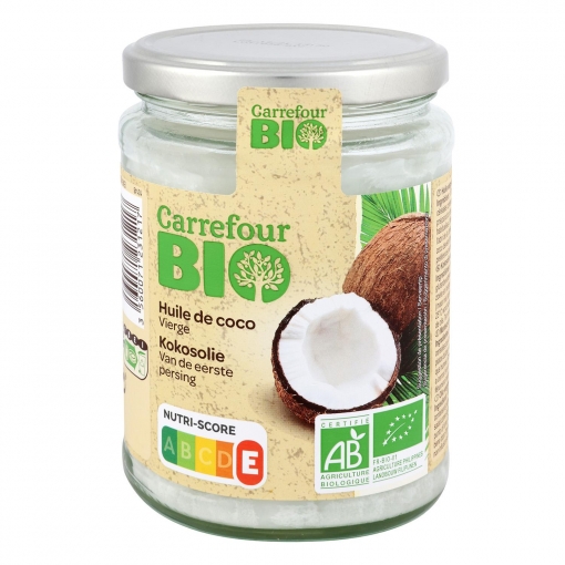 Aceite de coco ecológico Carrefour Bio 460 ml.