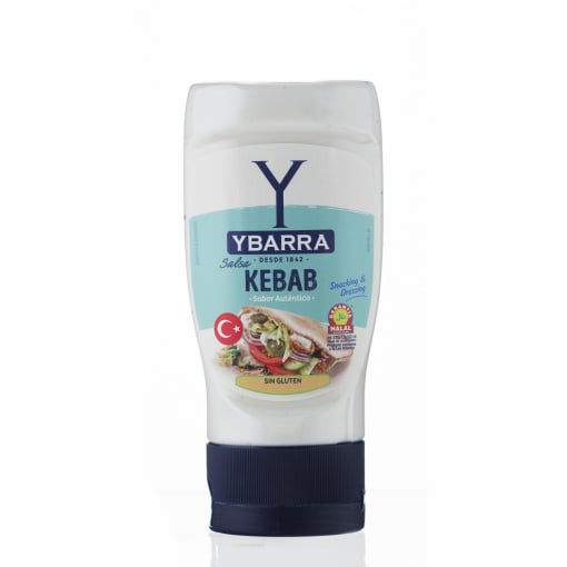 Salsa kebab turca Ybarra sin gluten envase 250 ml.