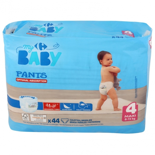 rizo Adulto Cumplimiento a Pants optima adsorption My Carrefour Baby T4 (8 -15 kg) 44 ud. | Carrefour  Supermercado compra online