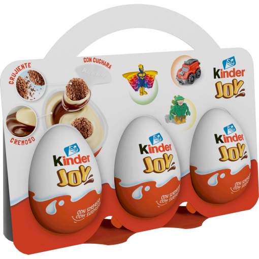 Huevo de chocolate con sorpresa Kinder Joy 3 ud.