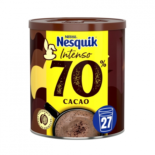 Cacao soluble intenso 70% cacao Nestlé Nesquik sin gluten 300 g.