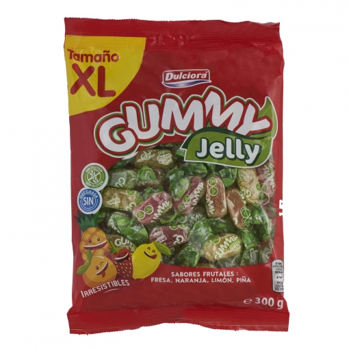 Gummy Jelly de goma sabores frutales Dulciora sin gluten 300 g.
