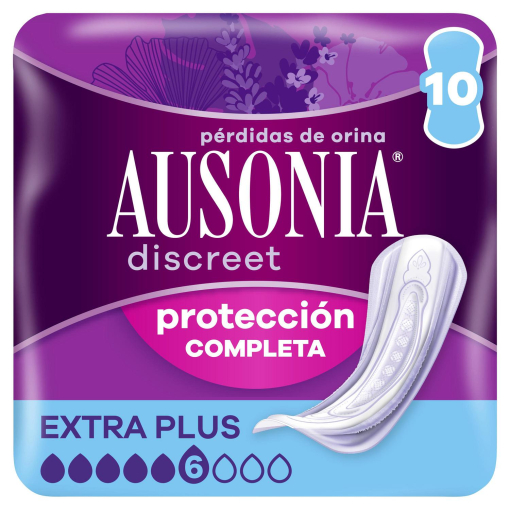 Compresas para incontinencia de orina maxi Discreet Ausonia 10 ud.