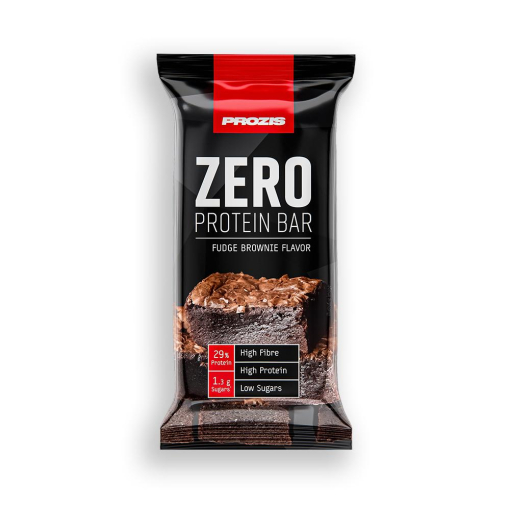 Barrita tipo brownie alta en proteínas Prozis Zero 40 g.