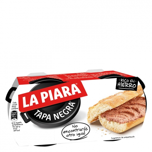 Paté de hígado de cerdo Tapa Negra La Piara 230 g.