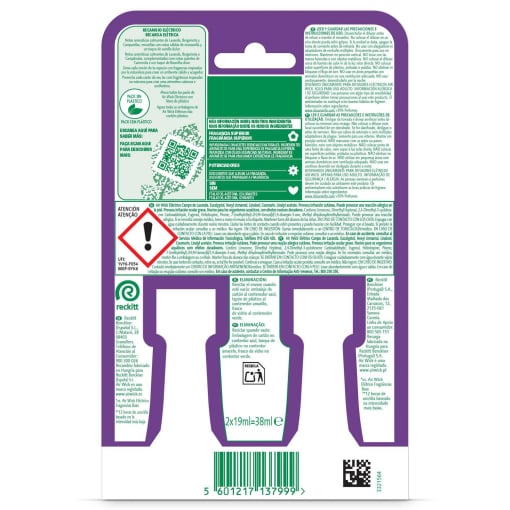 Ambientador eléctrico campo de lavanda recambio Air Wick 2 ud.
