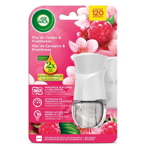 Ambientador eléctrico flor de cerezo & frambuesa Air Wick 1 ud.