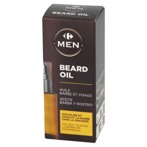 Aceite para la barba y rostro Men Carrefour 30 ml.