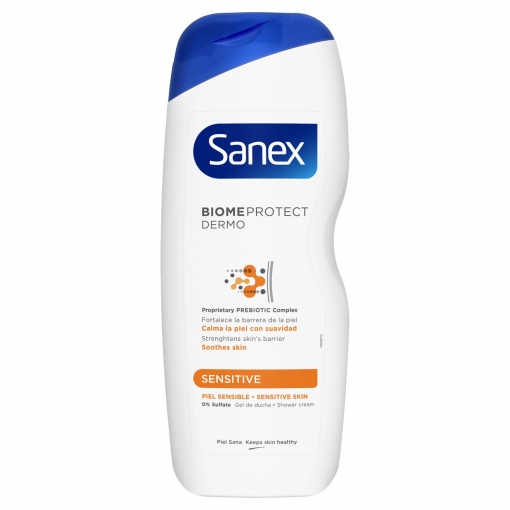 Gel de ducha dermo sensitive para piel sensible BiomeProtect Sanex 550 ml.