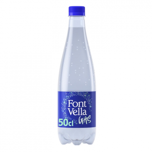 Agua mineral con gas Font Vella  50 cl.