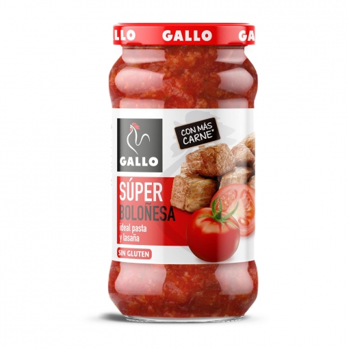 Salsa super boloñesa Gallo sin gluten 350 g.