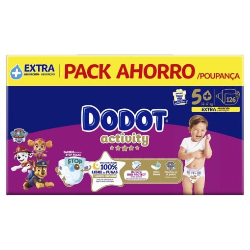 Dodot Fraldas Bebé Seco T5 (11-16kg) Pack 4x36 unidades
