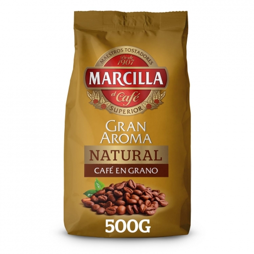 Café en grano natural Marcilla Gran Aroma 500 g.