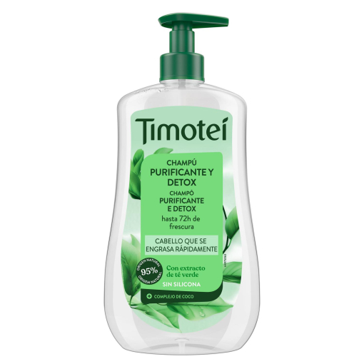 Champú purificante y detox Timotei 600 ml.