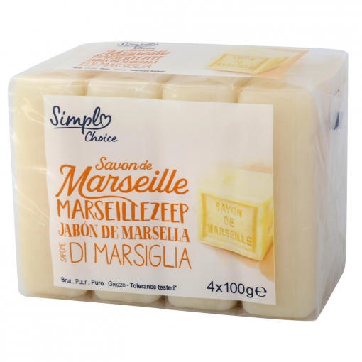 Jabón de marsella en pastilla Simpl Choice 4 ud. | Carrefour Supermercado compra