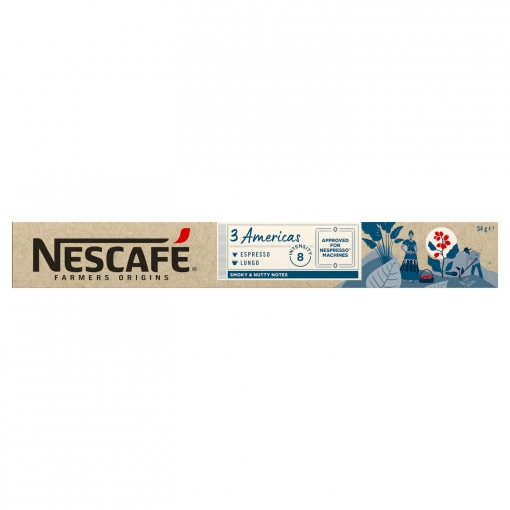 Café lungo arábica en cápsulas Américas Nescafé compatible con Nespresso 10 ud.