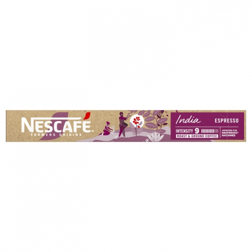 Café espresso arábica en cápsulas India Nescafé compatible con Nespresso10 ud.