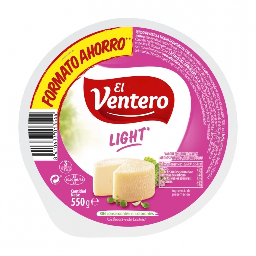 Queso de mezcla tierno lihgt El Ventero 550 g