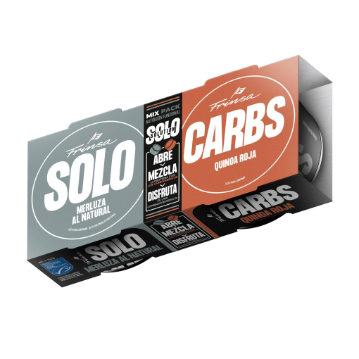 Merluza al natural con quinoa roja Solo Solutions 240 g.