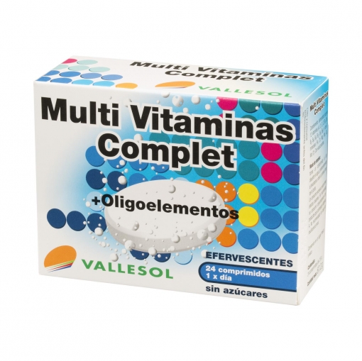 Multivitaminas complet + oligoelementos Vallesol 24 comprimidos.