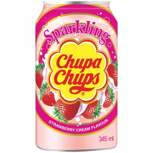 Chupa Chups sabor a fresa y nata lata 345 ml.