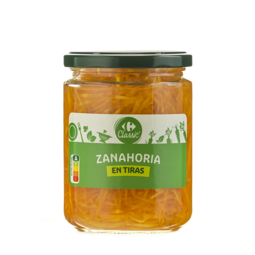 Zanahoria en tiras Classic Carrefour 250 g.