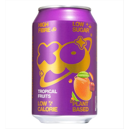 XO tropical fruits bajo en azúcar lata 33 cl.