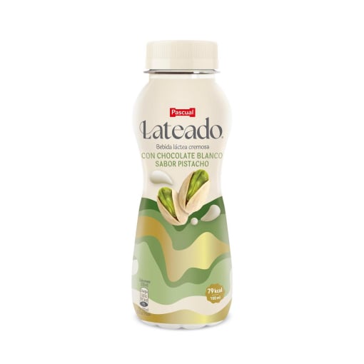 Bebida láctea con chocolate blanco y sabor pistacho Lateado Pascual 230 ml.