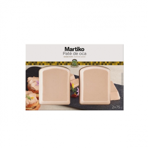 Paté de oca superior Martiko sin gluten pack de 2 unidades de 75 g.