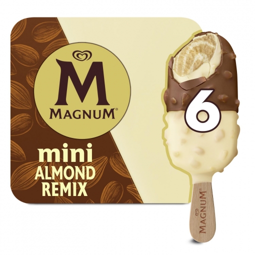Mini bombón helado Almendrado Remix Magnum 6 ud. 