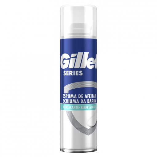 Espuma de afeitar refrescante con eucalipto para piel sensible Series Gillette 200 ml.