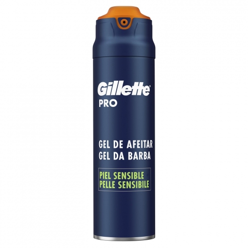 Gel de afeitado para piel sensible Pro Gillette 200 ml.