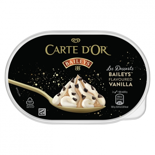 Helado de vainilla con sabor a baileys Les Desserts Carte D'Or 542 g.