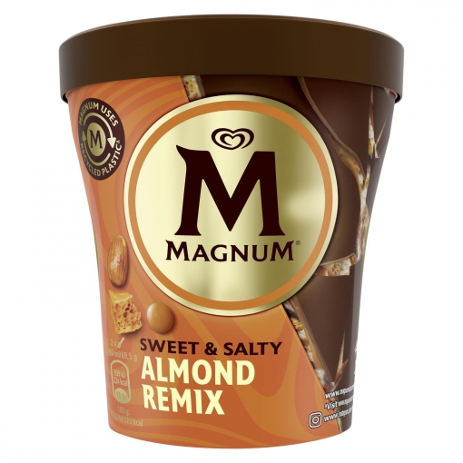 Helado Almond Remix Sweet & Salty Magnum sin gluten 313 g.
