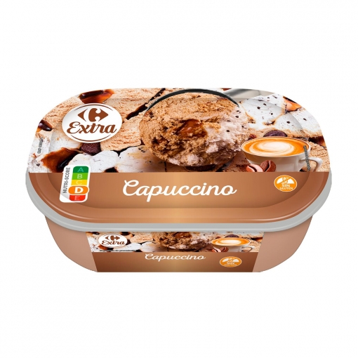 Tarrina de Capuccino Extra Carrefour sin gluten 602 g.