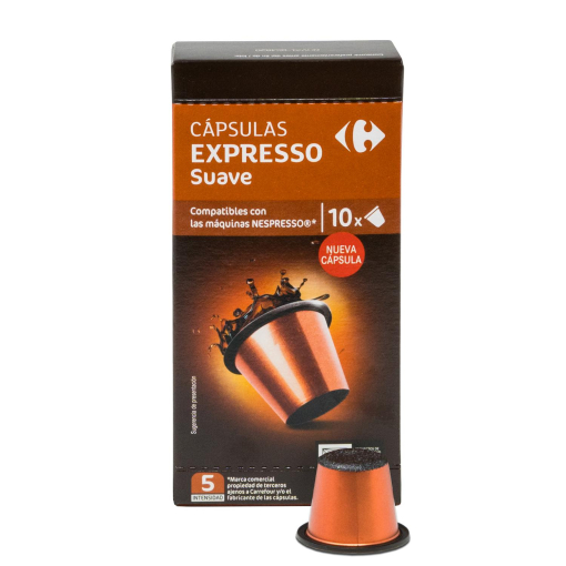Café suave en cápsulas Carrefour compatible con Nespresso 10 unidades de  5,2 g. | Carrefour Supermercado compra online