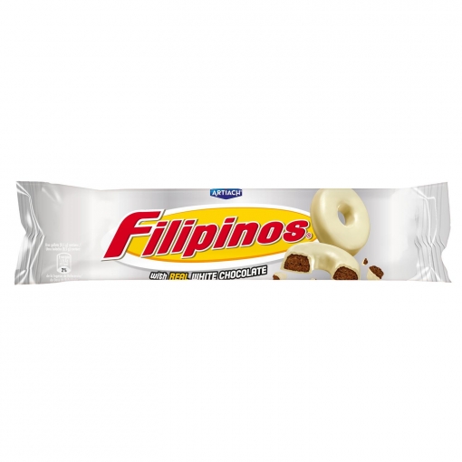 Galletas bañadas con chocolate blanco Filipinos Artiach 128 g.