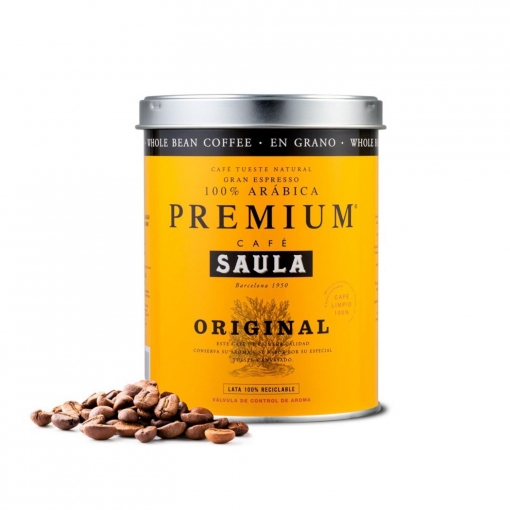 Café grano natural arábica Saula 250 g.
