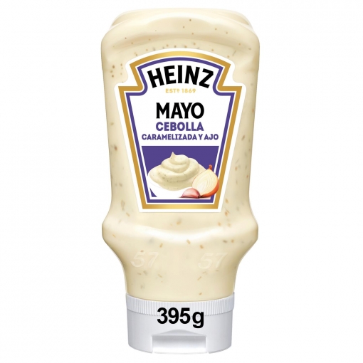 Mayonesa con cebolla caramelizada y ajo Heinz envase 395 g.