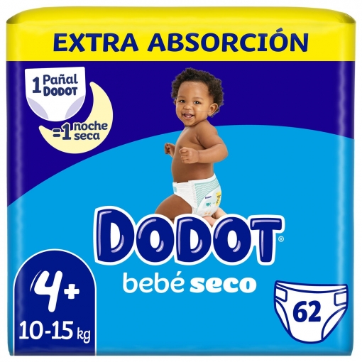 Dodot bebé-seco T4 (10-15 kg) 62 ud. | Carrefour Supermercado compra