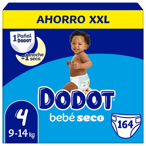 Imagen de Pañales Dodot bebé-Seco XXL T4 (9-14 kg.) 164 ud.