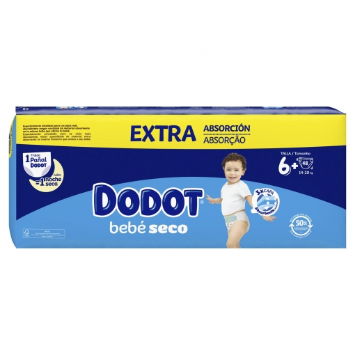 Pañales Dodot bebé-Seco extra absorción (+14 kg.) ud. Carrefour compra online