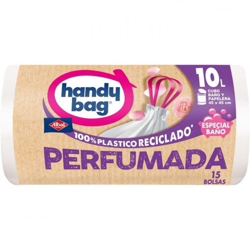Bolsas de Basura Perfumada 80% Reciclado Handy Bag 10l 15 ud