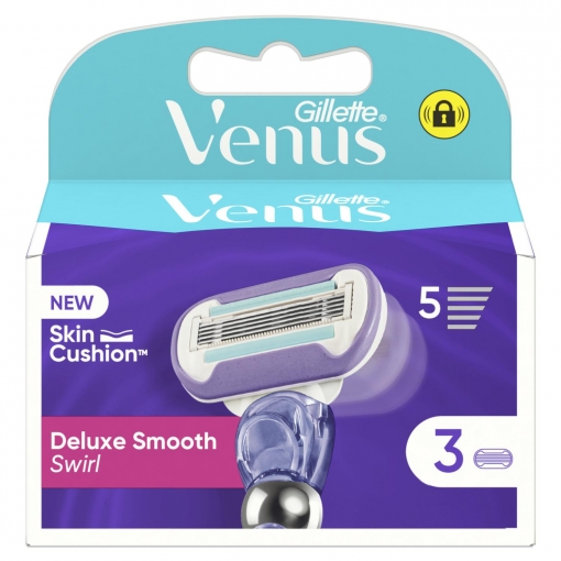 Recambios maquinilla Venus Deluxe Smooth Swirl Gillette 3 ud.