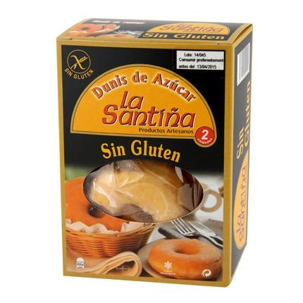Dunis de azúcar La Santiña sin gluten pack de 2 unidades de 50g.
