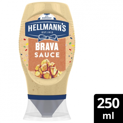 Salsa brava Hellmann's sin gluten envase 250 ml.