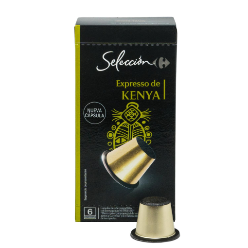 Café espresso de Kenya en cápsulas Carrefour Selección compatible con  Nespresso 10 unidades de 5,2 g. | Carrefour Supermercado compra online