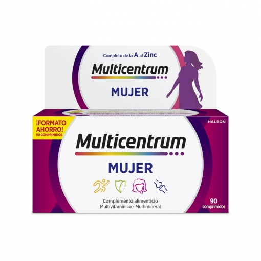 Multivitamínico y multimineral Mujer Multicentrum 90 comprimidos.